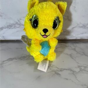 Yellow Plush Toy with Blue Accent